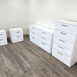 Dresser,  Chest And 2 Nightstands  - Cómoda,  Gavetero Y 2 Mesitas De Noche 
