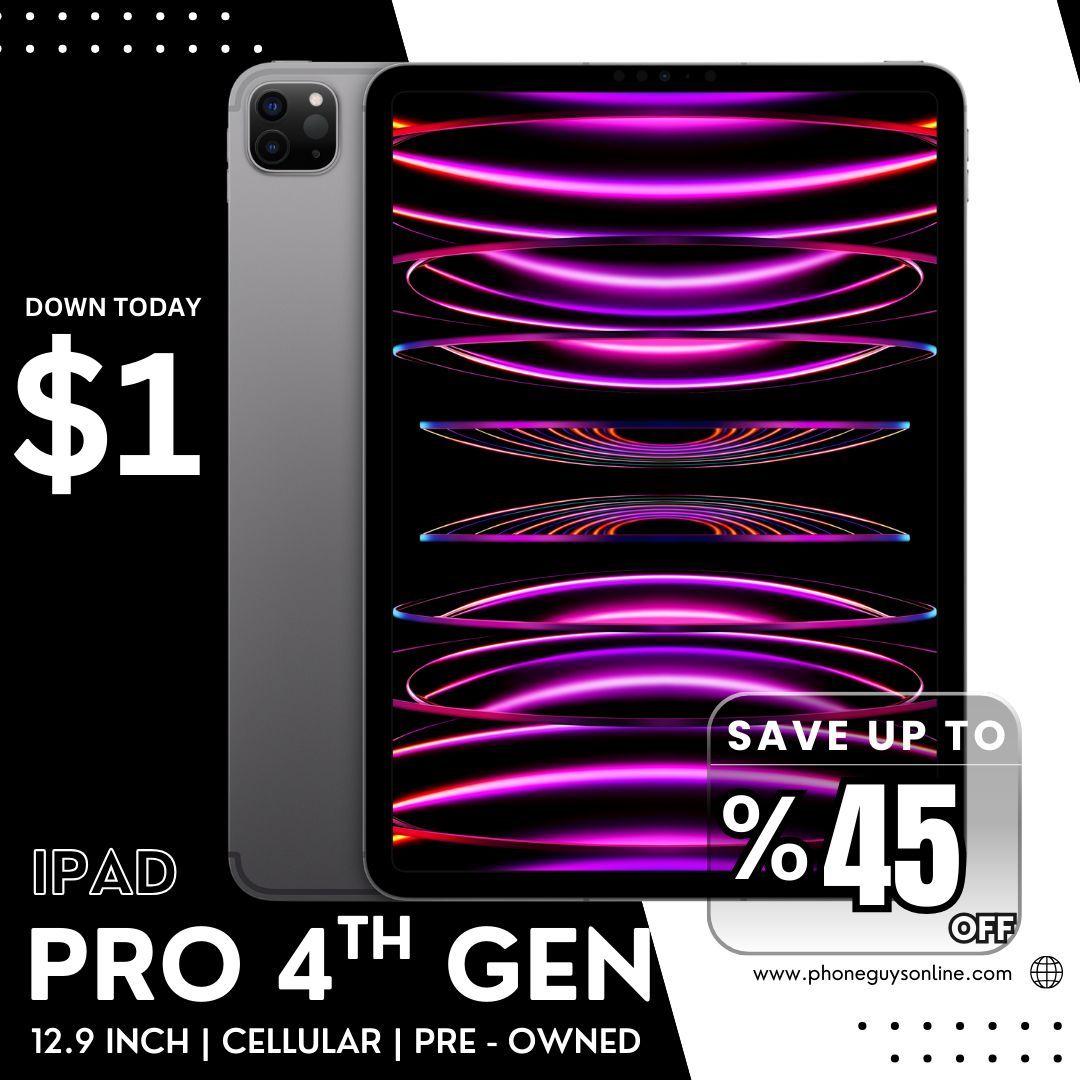 📱 iPad Pro 12.9” 4ª Gen Celular (Usado) – $599