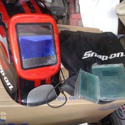 snap on welding helmet