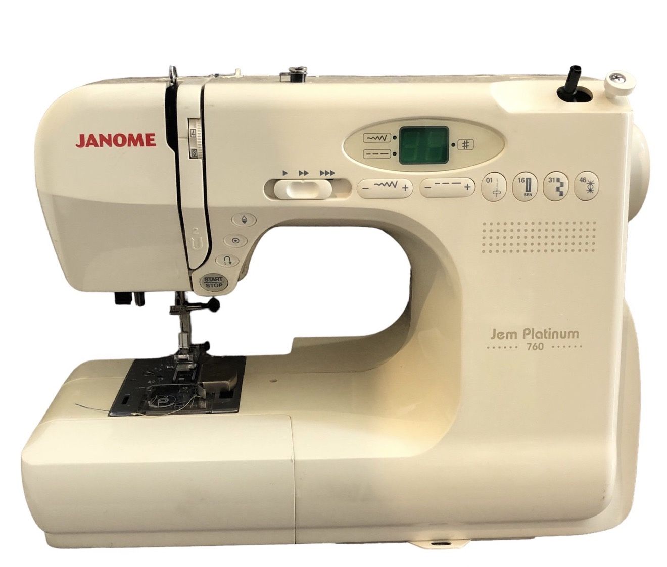 Janome Gem Platinum 760 With Protective Case, Pedal And Bag