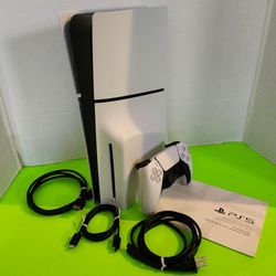 Sony PlayStation 5 Slim Disc Edition Console White 1TB w/ Controller/HDMI - Like New Condition  Cash Sale Or Trade Read Description Pls