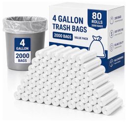 Delxo 4 gallon trash bags 1950 count
