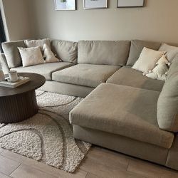 Sectional 83in X 43in (each) + Ottoman 43inx43in