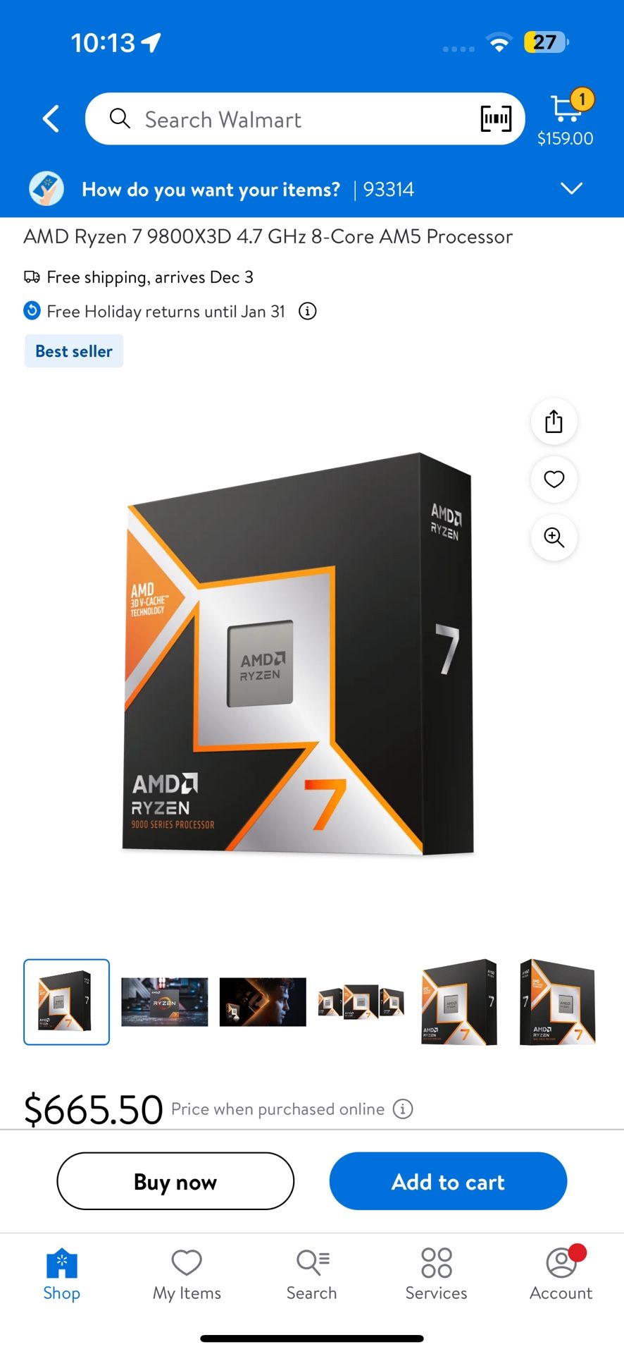 AMD RYZEN 7 9800x3d