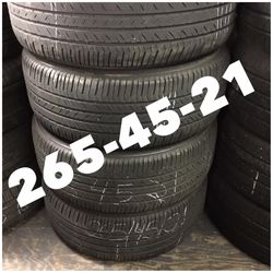 2654521 used tires on sale 265/45/21