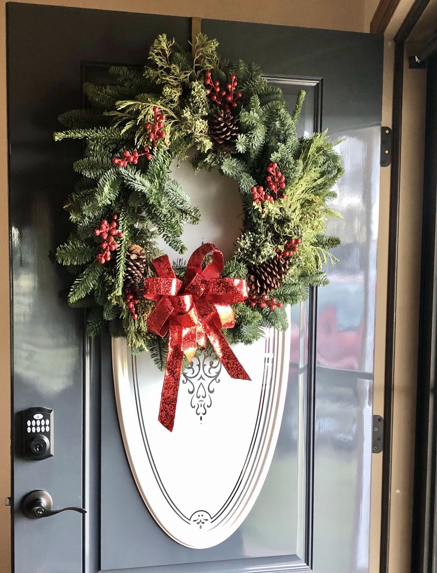 christmas wreaths- Corona De Navidad Natural