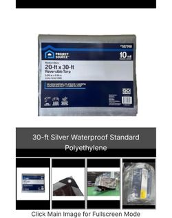 Project Source 20-ft x 30-ft Silver/Brown Reversible Tarp