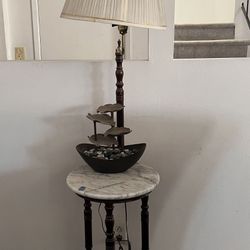 Antique Victorian Nightstand Side Table Lamp