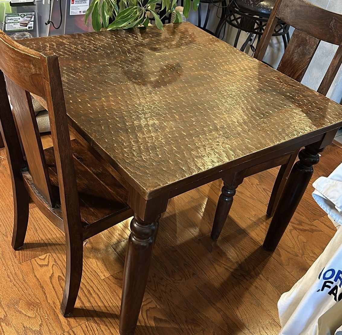 World market Solid wood walnut dining table/ kitchen table with