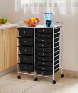 15 Drawers Rolling storage cart