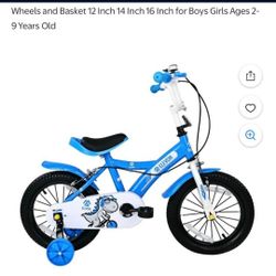 Elevon Dinos Kids Bike Kids Bicycle with Removable Training Wheels and Basket 12 Inch 14 Inch 16 Inch for Boys Girls Ages 2-9 Years Old
