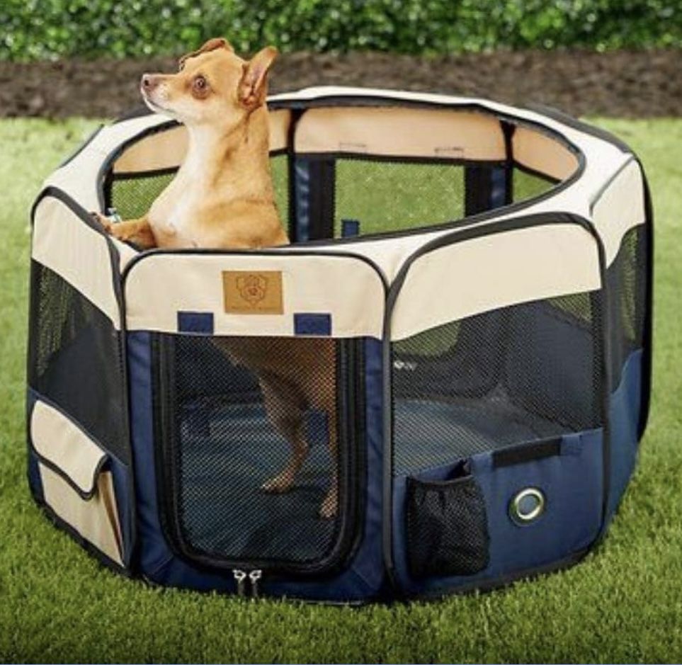 🐕 Precision Pet Dog Playpen Crate Soft Sided Foldable Missing Top