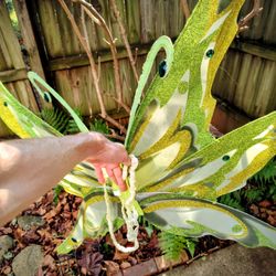 Kids Fairy Costume with Green and Yellow Wings