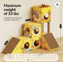 PalNests 3-in-1 Modular Cardboard Cat Tree & Scratcher House