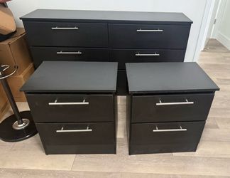 Dresser and 2 nightstands - Cómoda y 2 mesitas de noche