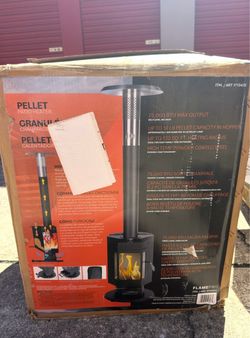 FlamePro Pellet Patio Heater – 75,000 BTU – New, Open Box