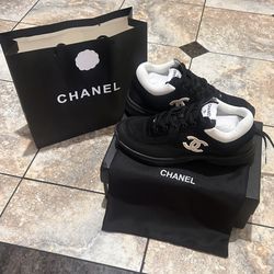 Black Chanel Runners Size 10.5