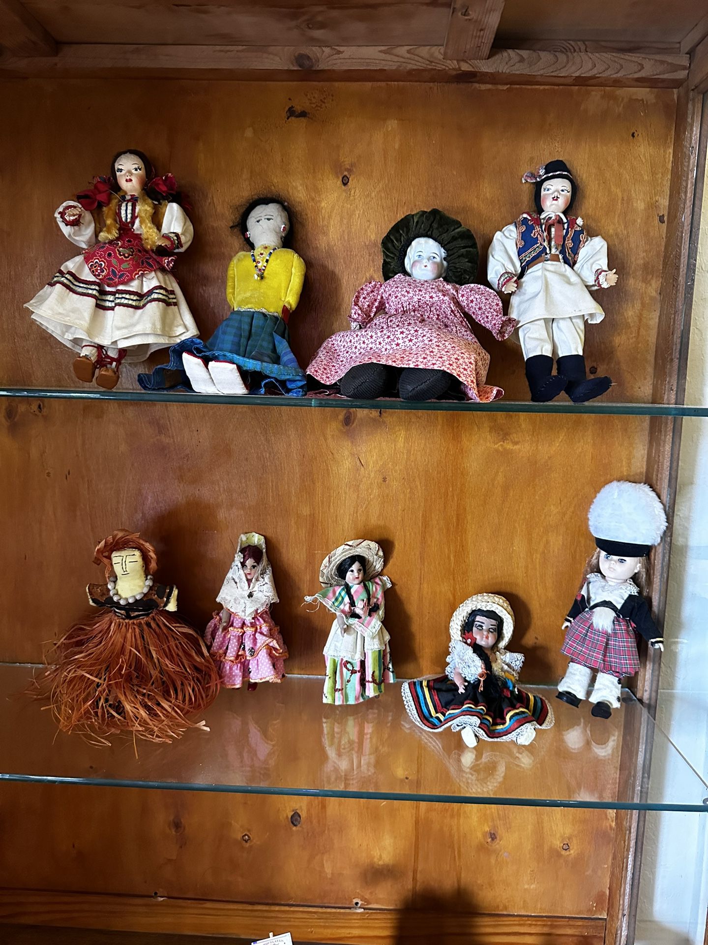 Lot of 9 Vintage Dolls - Many International