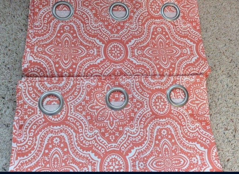 BRAND NEW Orange Curtain Set