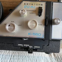 Vintage Keystone Dual 560  Standard And Super 8 Projector