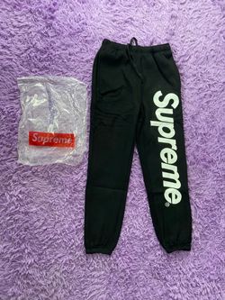 Supreme Black Sweatpants with Logo