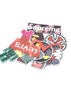 12 Pieces Fashion Logo Vinyl Stickers
