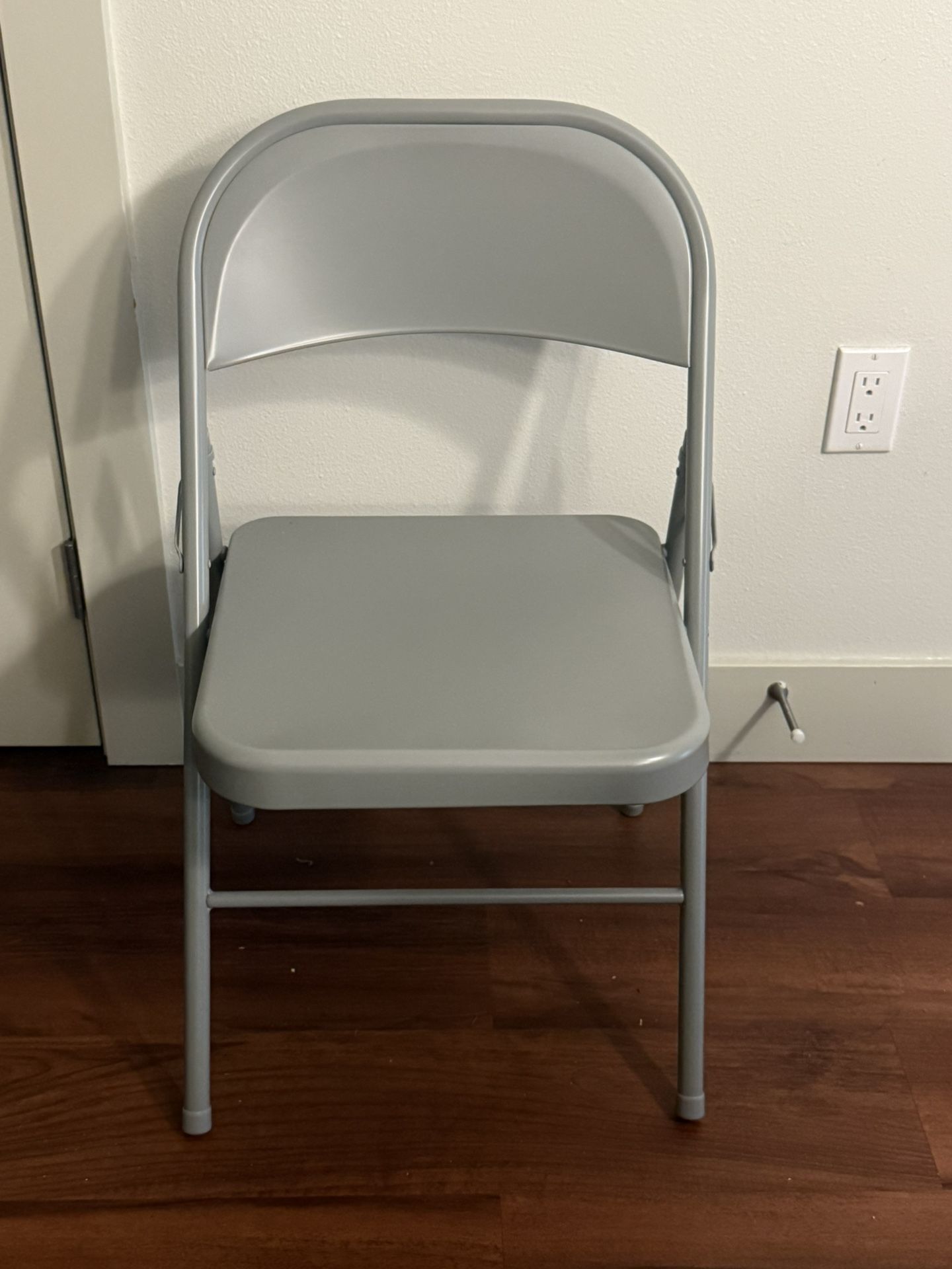 Mainstays All-Steel Metal Folding Chair, Gray