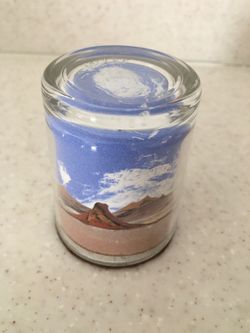 Sand Art Glass Paperweight-Arizona