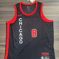 Nike Zach Lavine Chicago Bulls City Edition Madhouse On Madison Jersey 56 2XL