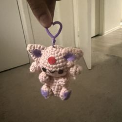 Handmade Espeon Plushie Keychain ! 