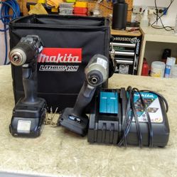 Makita Impact Driver, Drill, Charger And 1 Battery With Bag