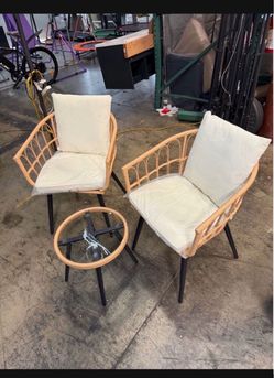 New assembled 3 Piece Patio Bistro Set, Good for Balcony Furniture Set