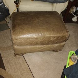 Leather Ottoman 