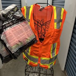 3 Items. New Radwear Vest Safety Construction Sz Small