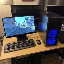 FAST Custom Built Gaming PC SETUP / Intel Core i7 6700 CPU / 16GB DDR4 RAM / GTX 1060 6GB GPU / 256GB SSD + 1TB HDD / 23” Monitor / KBM