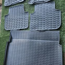 2019-2026 OEM AUDI Q3 Genuine Audi All-Weather Floor Mats - FRONT and REAR SET +Rear Trunk Cargo  Mat