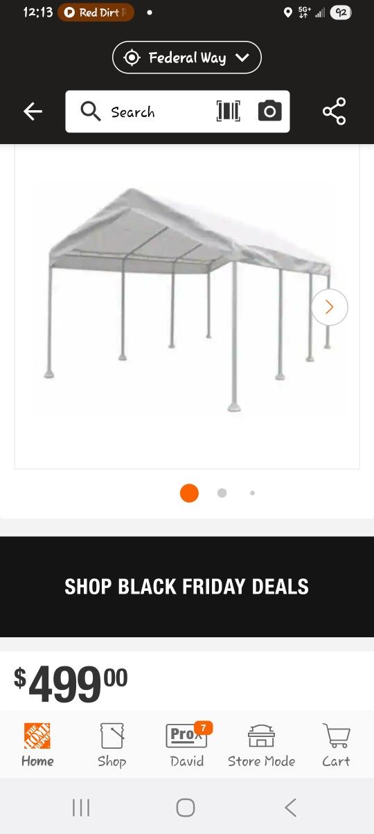 Metal Frame Canvas Carport