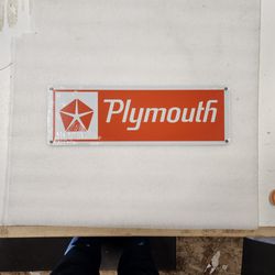 Plymouth Logo Emblem Street Style Heavy Aluminum Metal Sign 