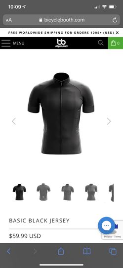 Black Large Cycling Jersey