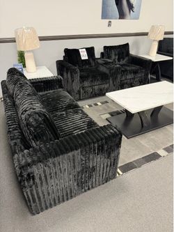Black Sofa & Loveseat