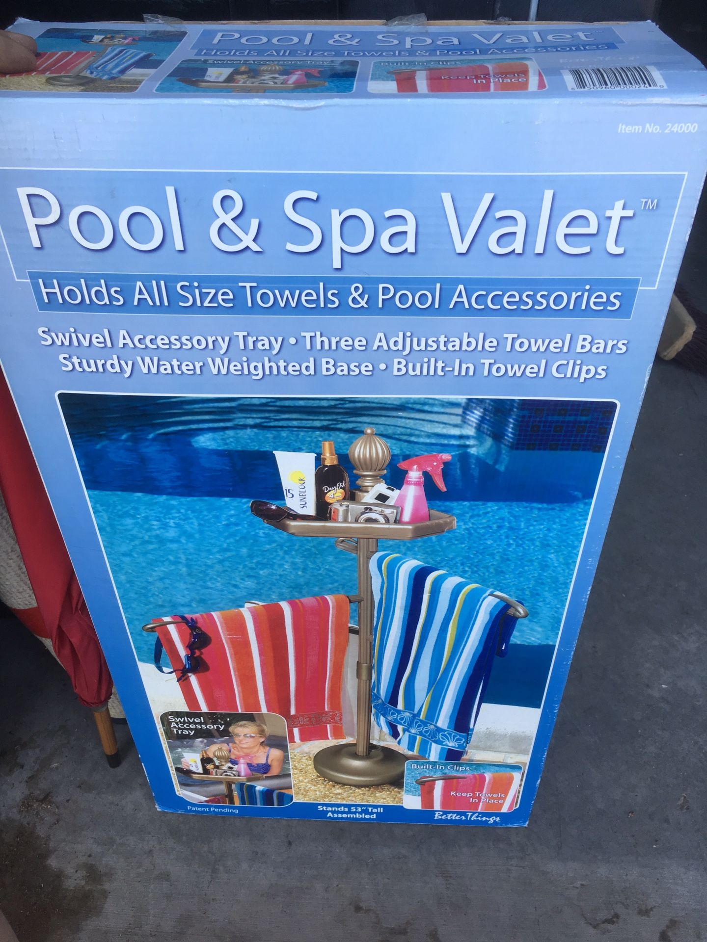 Pool and spa towel holder