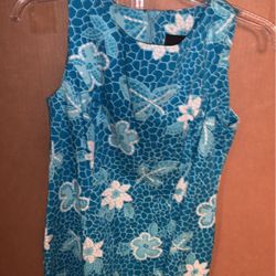 Blue Floral  Dress 