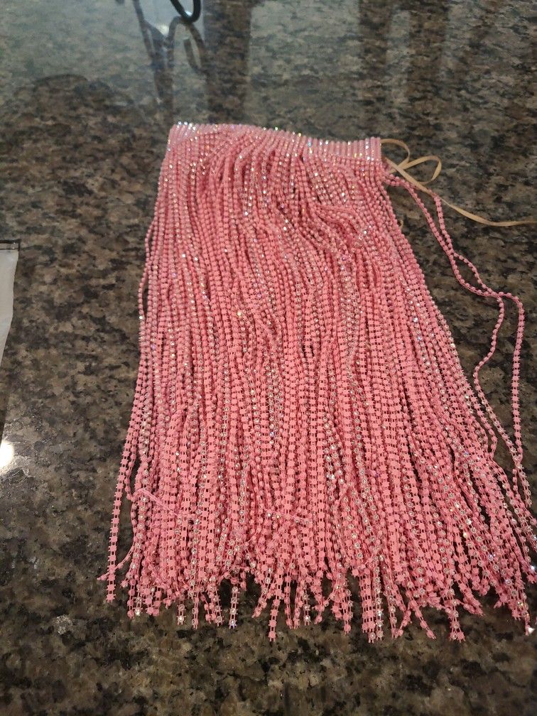 Pink Beaded Skirt ( From Shein)