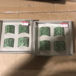 8 Napkin Rings New In Box