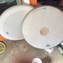 Two REMO 24” Kick/Bass Drum Coated Batter Heads