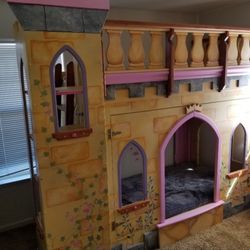 Huge Twin Castle Bunk Bed Set