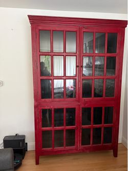 Tall Red Rojo Cabinet - FREE