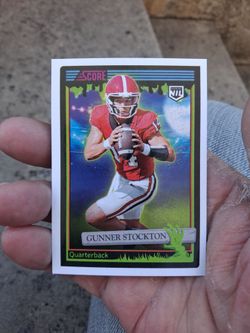 2026 Panini Score-A-Treat (NIL) Gunner Stockton #136 Quarterback "Pre Rookie" (NIL) Card - Georgia Bulldogs College. Near Mint/Mint Condition.