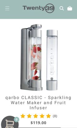 Qarbo Sparkling Water Maker & Fruit Infuser