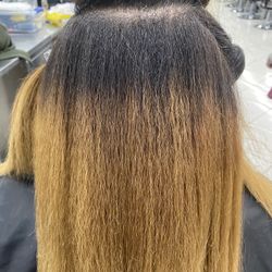 Silk Press Tight Curls 